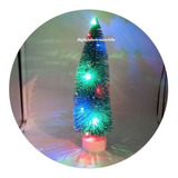 Arbol De Navidad Led Pequeño Nieve 10x30 Cm Pilas Incluidas