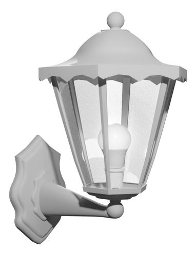 Farol 6 Caras Blanco Mensula Inferior Apto Led Eco Spl  