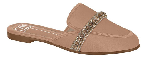 Sapato Feminino Mule Moleca Strass Moderna Confortavel Macia