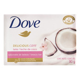 Dove Sabão Em Barra Leite De Coco E Pétalas De Jasmin Delicious Care De 90 G