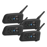 Intercomunicador Bluetooth Ejeas V6 Pro 1200 Mts Pack X4 