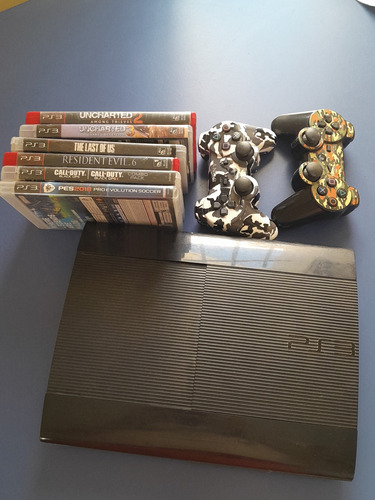 Playstation 3 Sup. Slim 250 Gb+2 Joysticks+13 Jueg Int+6jueg