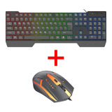 Kit Gamer Mouse Y Teclado Rgb Color Usb Gaming Pc Cuo