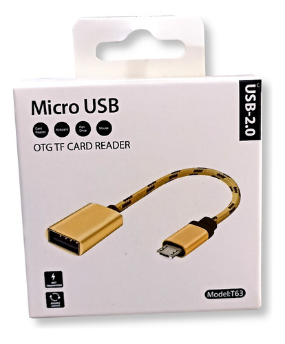 Cable Otg Adaptador Conversor Micro Usb A Entrada Usb