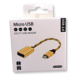 Cable Otg Adaptador Conversor Micro Usb A Entrada Usb