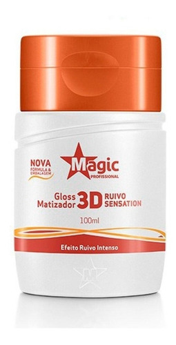 Gloss Matizador Ruivo Intenso Magic Color 3d 100ml