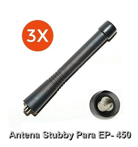 Pack 3 Unidades Antenas Stubby Vhf Ep-350/450, Envio Gratis!