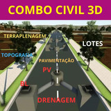 Combo Civil 3d+template Country Kit Br+aulas+pdf+planilhas