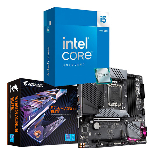 Kit  Intel 14ª Geração I5 14600k + B760m Aorus Elite Ddr5