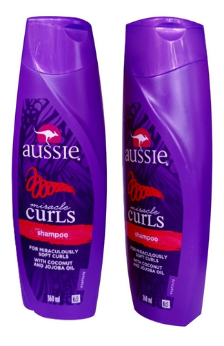 Shampoo Aussie Miracle Curls = Kit Com 2 = 360ml Cada