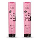 Kit 2 Sache Top Coat Volia Refil Pink 9g