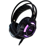 Auricular Gamer C/mic Iluminado Pc + Adaptador Ps4 Xemoki Color Negro