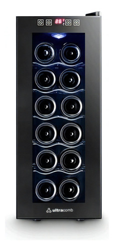 Cava Vinos Termoelectrica Ultracomb Cv-6012 Led 12 Botellas 