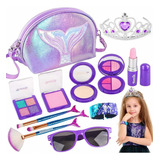 Maquillaje Kit  Para Niñas De Princesa Sirena, Juego Fr80sm