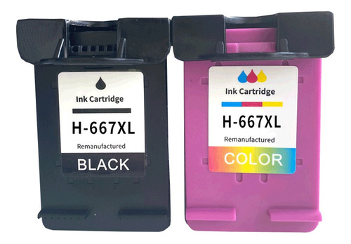 Cartuchos Tinta Para Hp 667xl Ink Advantage Negro + Tricolor