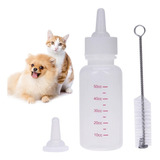 Mamadeira Para Filhotes Cães E Gatos Pet 50ml + Escova Limp
