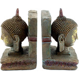 22298 Decorativos Sujetalibros De Cabeza De Buda Antigã...