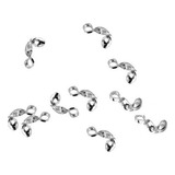 2 X 10 X String Clip Knot Covers End Crimp Bead Sterling [u]