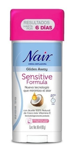 Barra Depilatoria  Nair Glides Away  Con Aceite De Coco 86ml