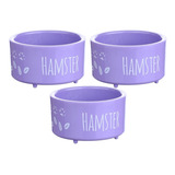 Kit 3 Unidades - Comedouro Para Hamster - Escolha Sua Cor: