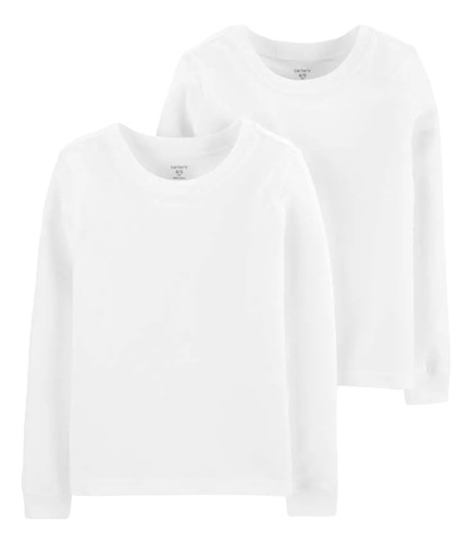 Pack Camiseta Blanca Manga Larga Carters