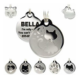 Stainless Steel Cat Id Tags - Engraved Personalized Cat Tags