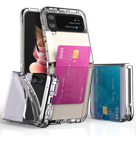 Vvupic Para Galaxy Z Flip 4 Funda Transparente Con Ranura 1