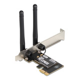 Placa De Rede Wifi Pci Express Wireles Pc 300mbps 2 Antenas 