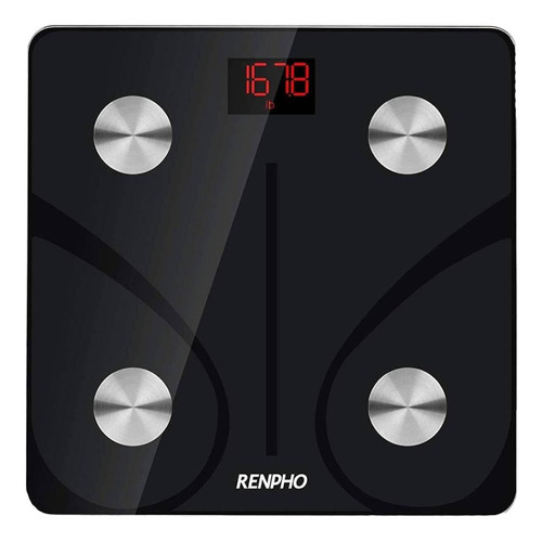 Renpho Es-cs20m Balança Corporal Inteligente Bluetooth Com Análise De Bmi E Gordura Corporal Com Aplicativo De Celular Para Marcar Histórico Até 180 Kg Preta