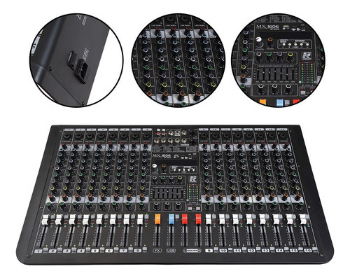 Mixer Staner Mx 1606 Fxr 16 Canais Bluetooth Usb + Garantia