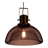 Lampara Colgante Industrial Campana E27 Metal Jaula Deco