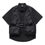 Camisas Techwear Cargo Para Hombre, Hi Tactical, Ropa De Tra