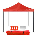 Gazebo Gadnic 3x3 Mts Plegable Estruc. Metalica Sin Paredes