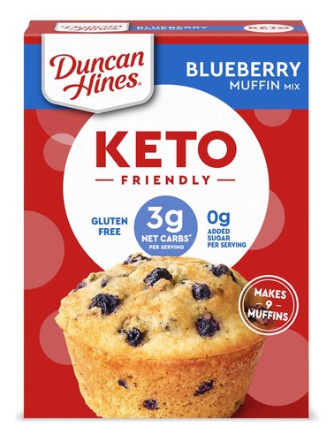 Duncan Hines Keto Friendly Blueberry Muffin Mix, 8.5 Oz