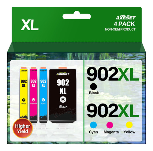 Cartuchos De Tinta Axeset 902xl Para Impresoras Hp