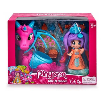 Muñeca Pinypon Queens Dragon Plástico 15cm Con Accesorios | Meses sin interés