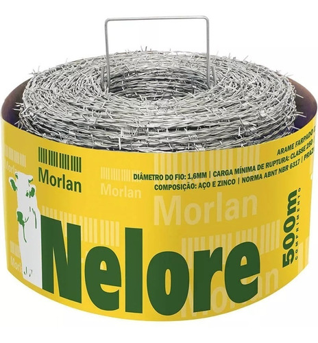 Arame Farpado Galvanizado Rolo Com 500 Metros Nelore  Morlan