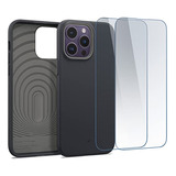 Funda Caseology Nano Pop Para iPhone 14 Pro + Vidrio - Negro