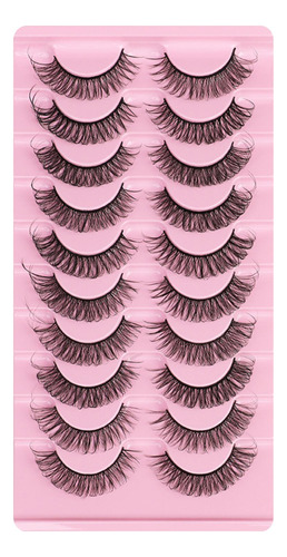 10 Pares De Pestañas Rusas Dd Curl Curly Eye Lashes Hecho A