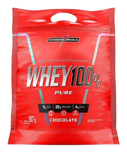 Whey Protein 100% Puro Proteína 907g Refil - Integralmédica