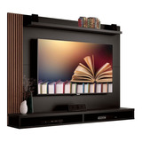 Estante Livro Home Painel Suspenso Rack Tv 50 Poleg Preto