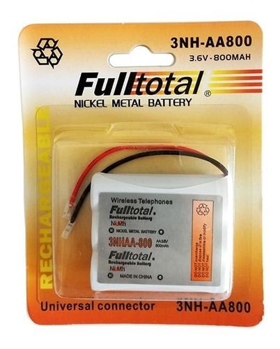 Bateria Full Total 3.6v 800m Ah Ni-cd P/ Telefonos Inalambri