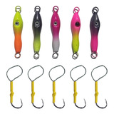 Kit 5 Jumping Jig Sapinho Nirvana Fishing 6 Gramas  + 5 Hook