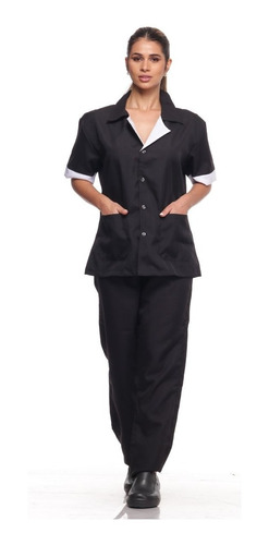 Conjunto Uniforme Oxford Unissex Copeira Faxineira Domestica