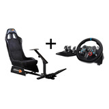 Volante Gamer G29 Driving Force Logitech + Cockpit Playseat