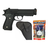 Pistola Pt92 Full Metal Spring Airsoft 6mm + Bbs + Coldre