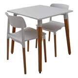 Juego De Comedor Mesa Cuadrada 70cm + 2 Sillas