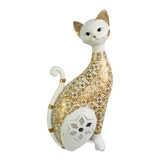 Figura Decorativa - Gato Blanco Elegante M