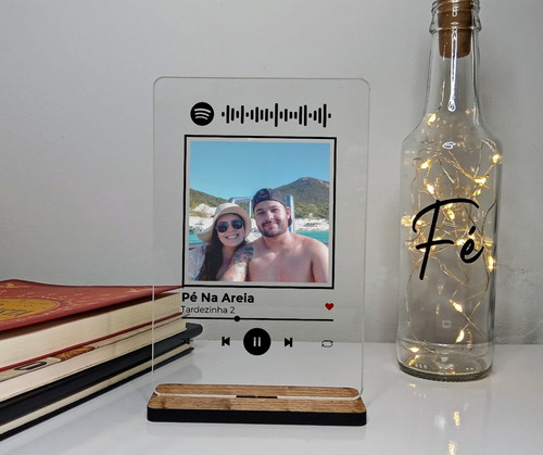 Placa Spotify Personalizada Em Acrílico - Dia Dos Namorados