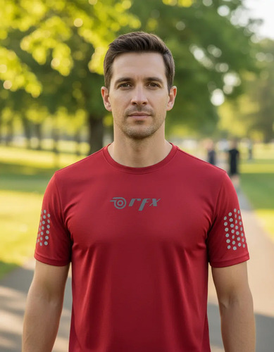 Playera Running Rfx Sport Reflejante Rojo Hombre Ts-roj-cab